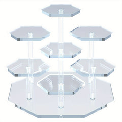 7 Layer Acrylic Display Stand Transparent Perfume Toy Doll Organizer Rack Count