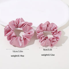16pcs Solid Silk Scrunchie Hair Tie Ponytail Holder Hair Accessories