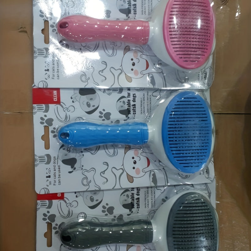 Self Cleaning Cat Deshedding Brush Removes Pet Hair with Ease