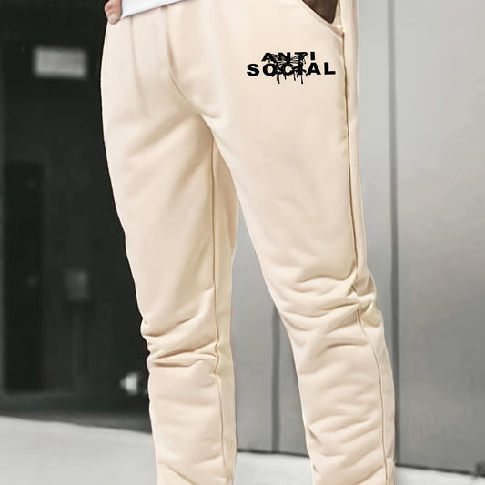 Men's Custom Print Drawstring Sweatpants with Pockets