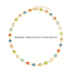 Heart Shaped Niche Ethnic Style Necklace & Bracelet Set