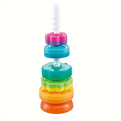 Educational Rainbow Stack Toy Set for Toddlers