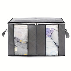 90L Clothes Storage Bag w/ Reinforced Handle & Sturdy Zipper
