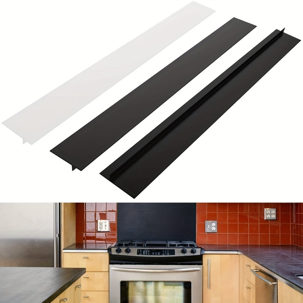 2pcs Silicone Gap Strip Stove Counter Sealing Strip Kitchen Accessory