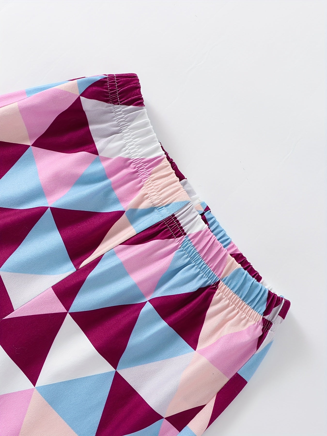 Girls Geometric Pattern Baggy Pants for All Seasons