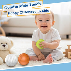 Soft Silicone Baby Grabbing Balls Set