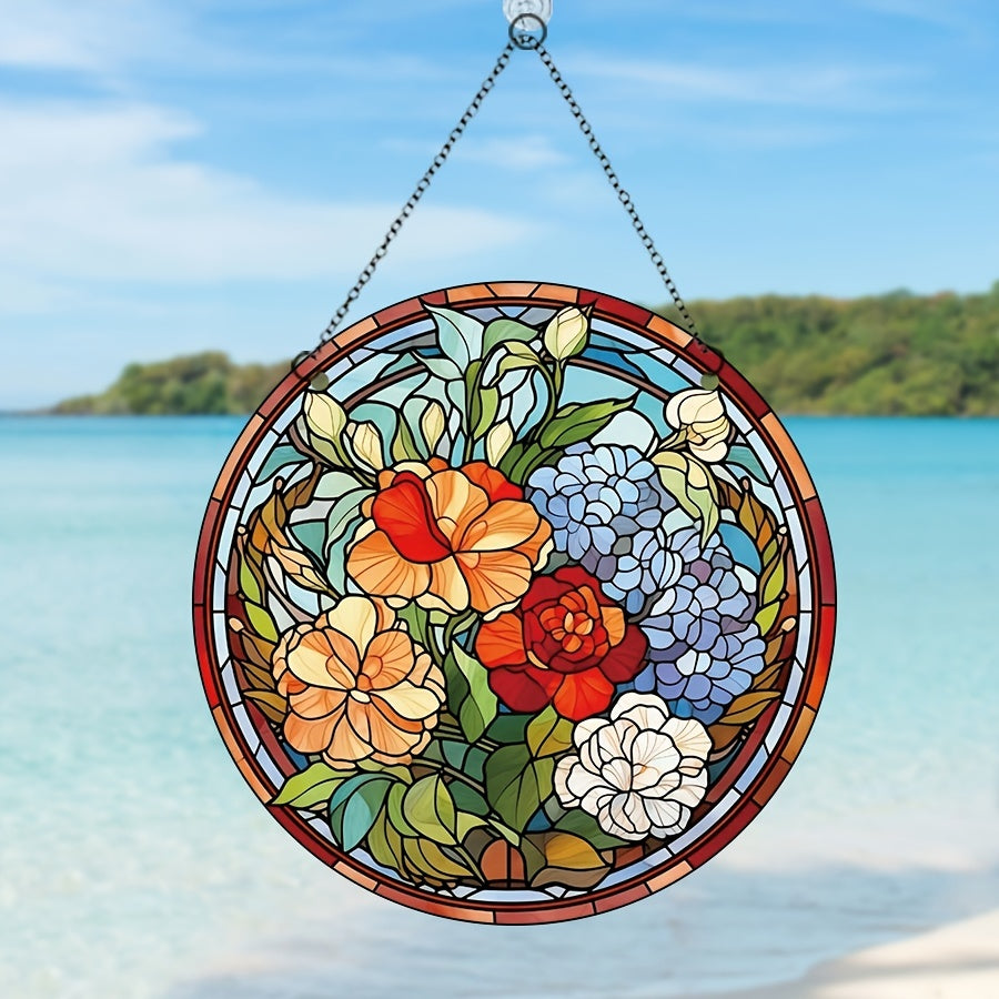 Christmas Acrylic Glass Decorations Flowers Hydrangeas Peony Flowers