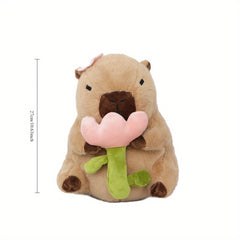 Capybara Plush Toy Stuffed Animal Flower Cozy
