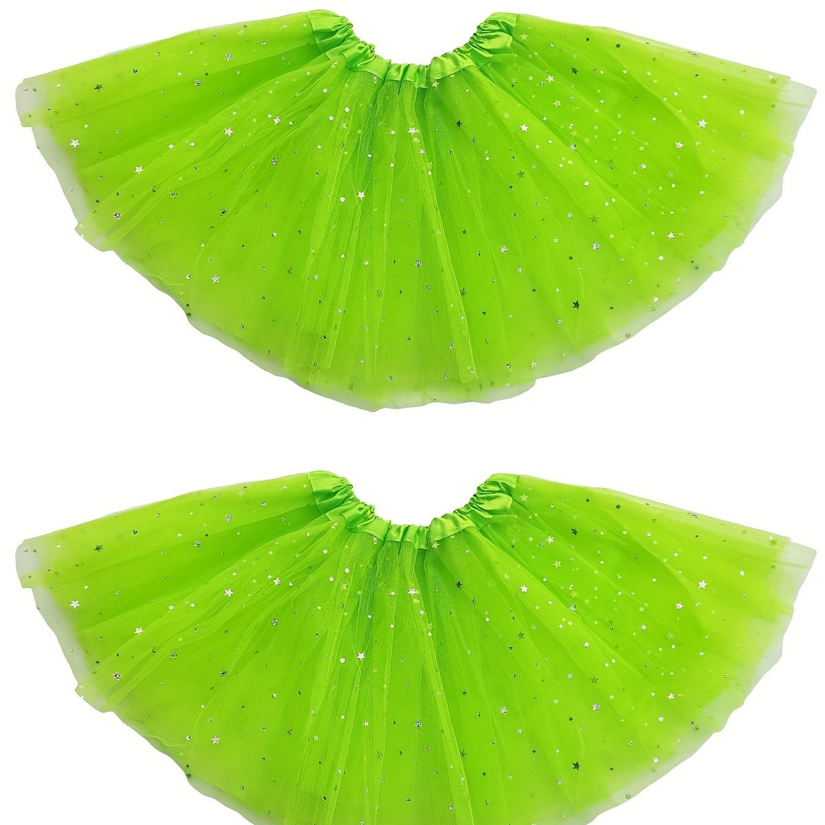 Girls Sequin Stars Tutu Skirt For Birthday Ballet Dance Princess Costume