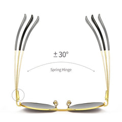 Square Metal Sun Glasses Gradient Double Bridge Punk Eyewear
