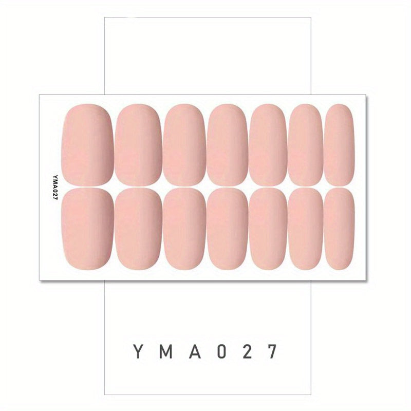 Retro Nail Polish Strips Self-Adhesive Gel Nail Wraps