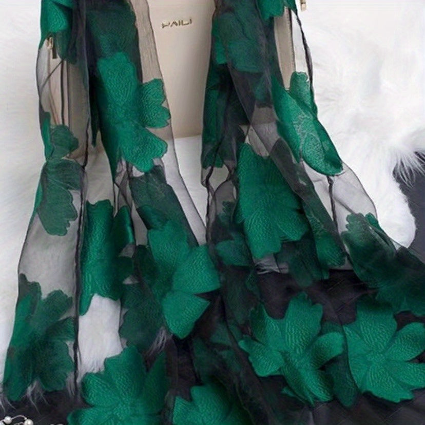 Flower Lace Stitching Shawl Soft Breathable Scarf Light Thin