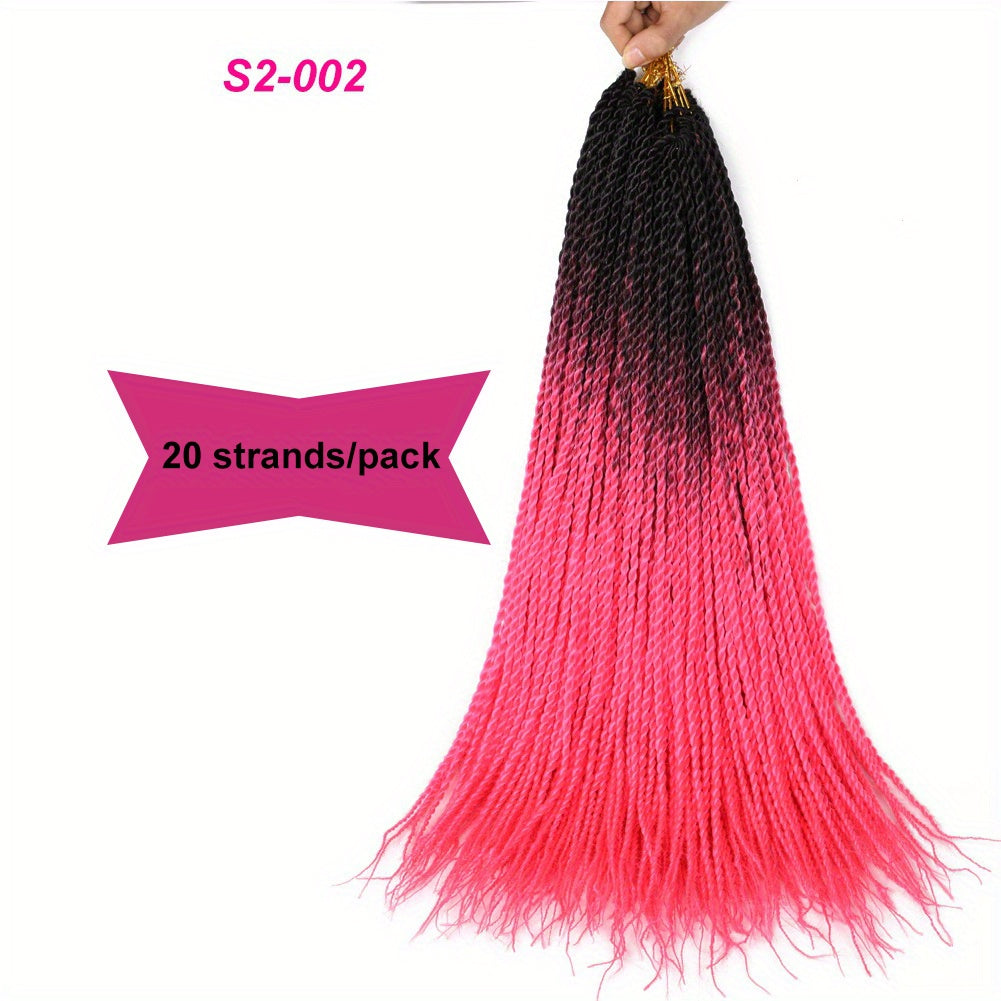 8 Cm Senegalese Twist Hair Crochet Braids Extensions 20 Strands