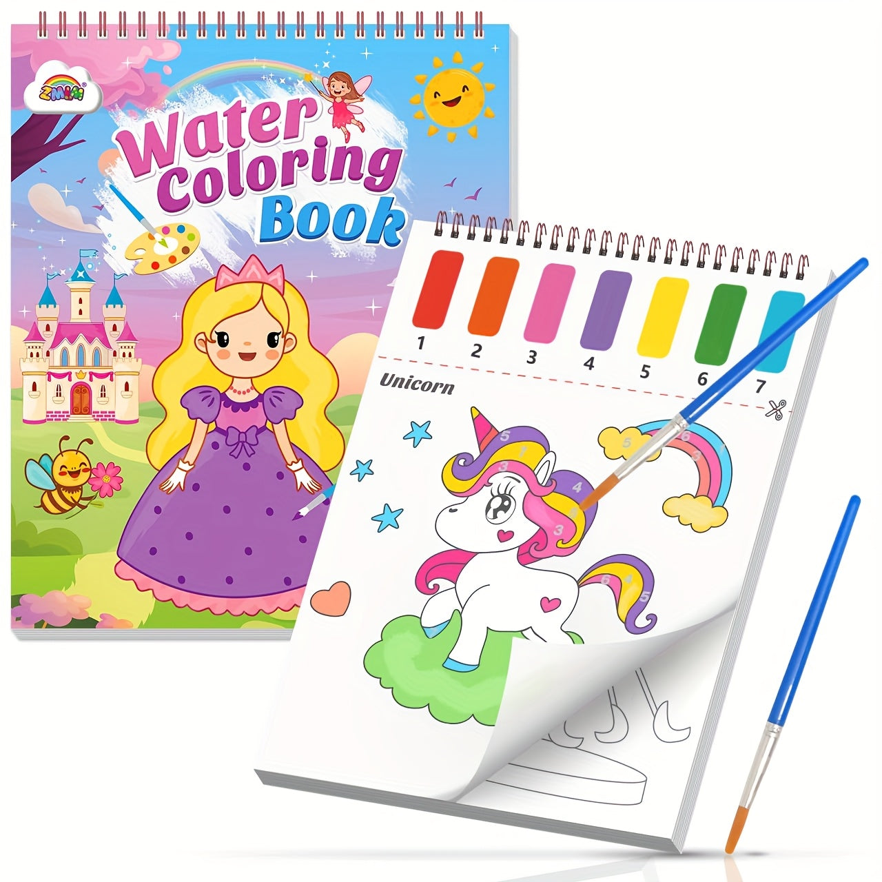 Magic Water Coloring Book Princess Theme