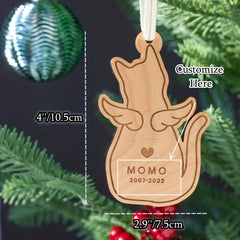 Personalized Dog Memorial Carved Ornament Pet Loss Gift