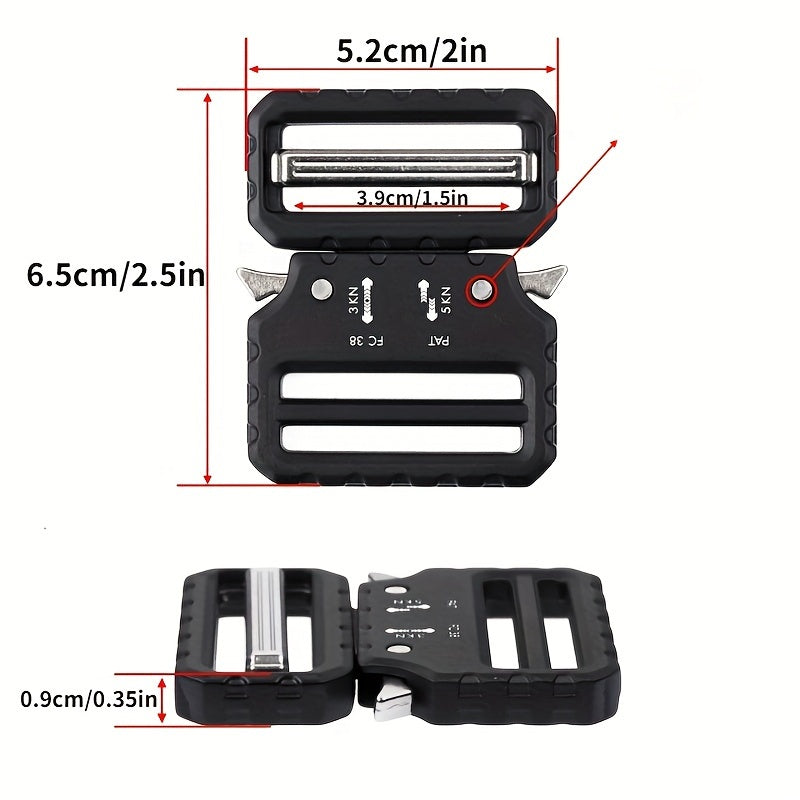 Metal Belt Buckle Bidirectional Adjustable Fits 39mm Belt