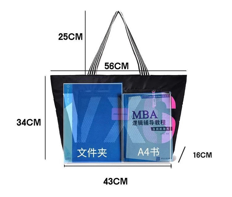 Large Capacity Nylon Women Shoulder Bag Waterproof Ladies Handbag Tote