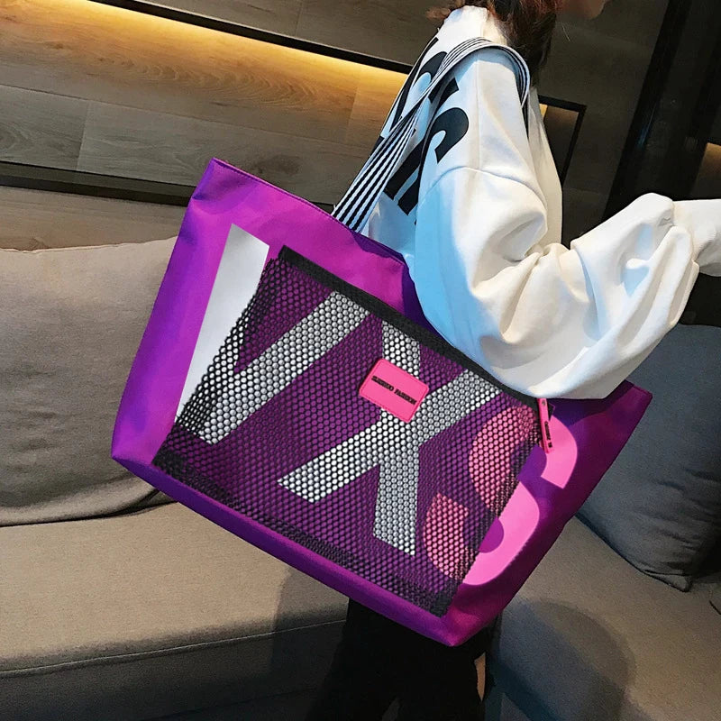 Large Capacity Nylon Women Shoulder Bag Waterproof Ladies Handbag Tote
