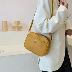 Vintage PU Leather Women's Shoulder Bag Casual Crossbody Lady Diagonal Package