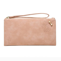 Women's Long Wallet Frosted Zipper Bow Large Capacity Wallet