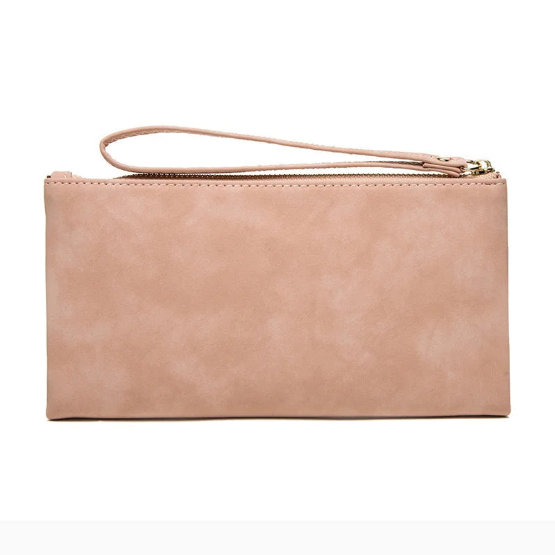 Women's Long Wallet Frosted Zipper Bow Large Capacity Wallet