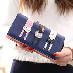 Long Cat Large Capacity Zipper Wallet for Women