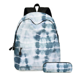 2pcs/set Tie Dye Girl Backpack & Pencil Bag