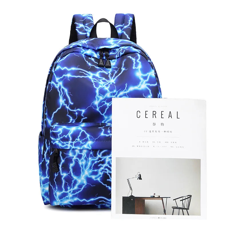 Nylon Waterproof Backpack for Teenage Girls - School Book Bag