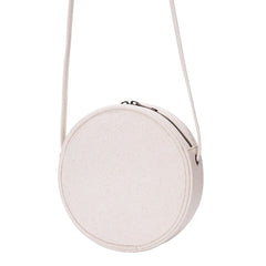 Eco Cotton Canvas Mini Bag Women Shoulder Bags Round Casual Daily Cross Body