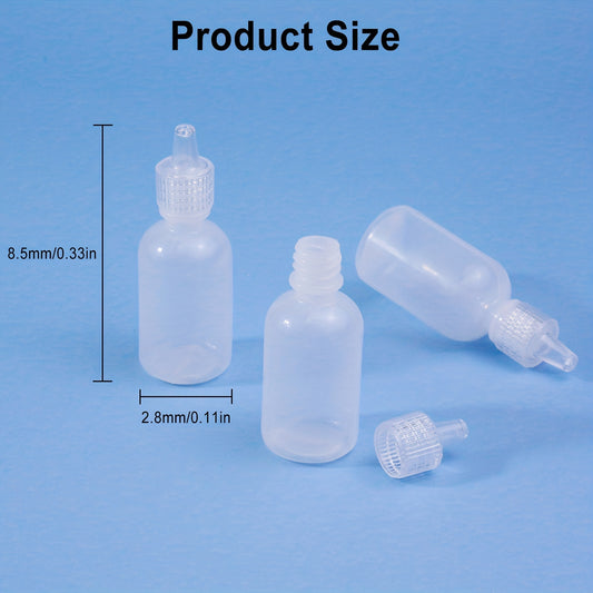 3pcs 28ml Eye Dropper Bottles Refillable Nozzle Cover Empty Plastic Bottles
