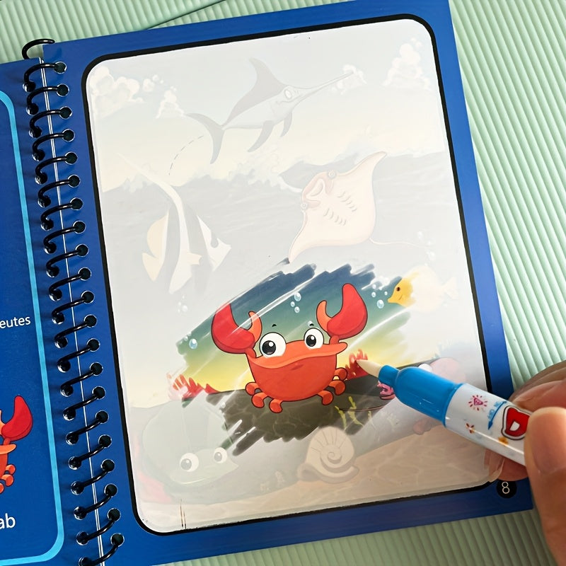 Seaworld Water Book with Pen - Magic Drawing Book