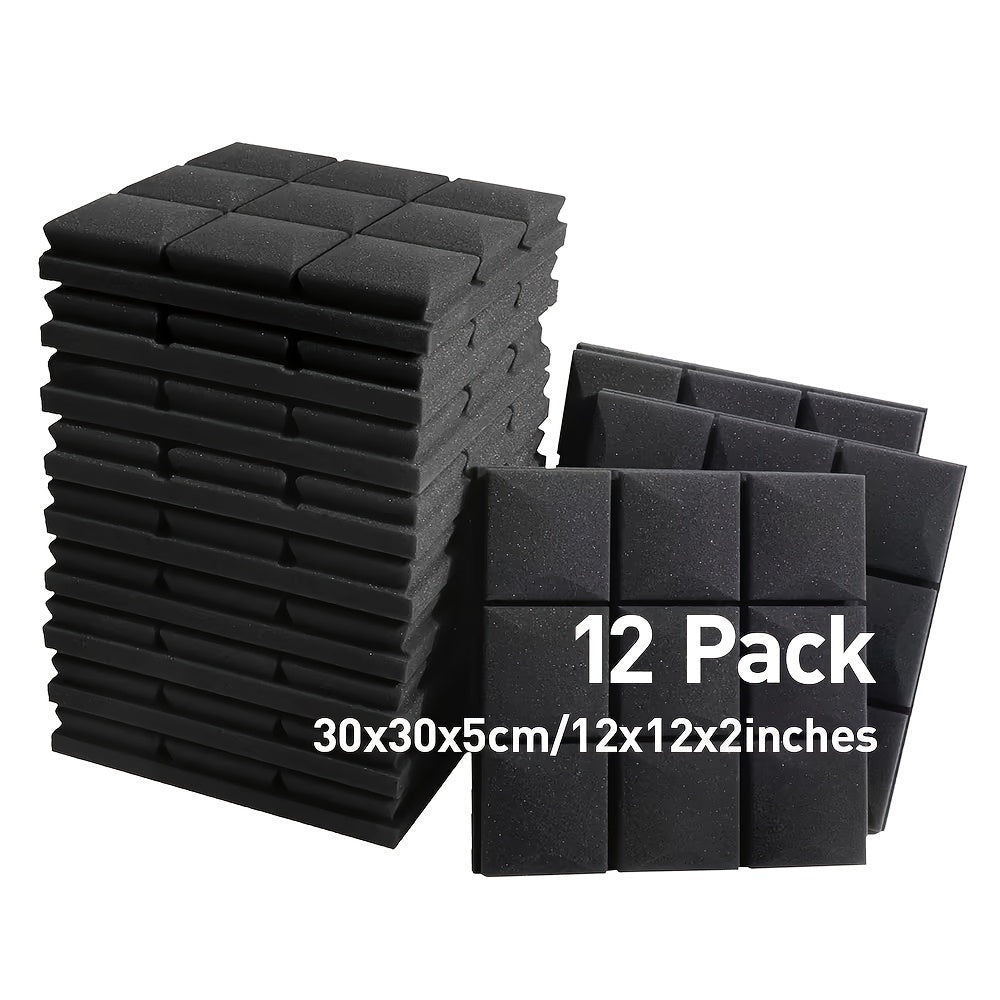 12pcs Sound Absorbing Cotton for Recording Room Live Streaming
