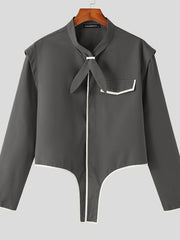 Irregular Blazer Men's Stand Collar Solid Suit Jacket Spring Summer