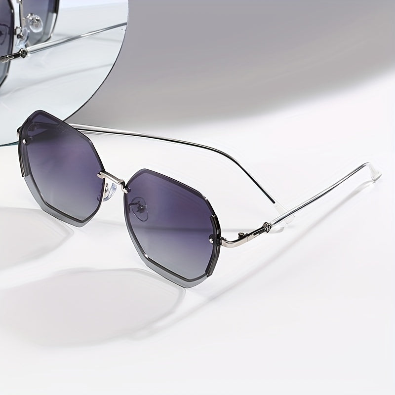 Men Hexagon Frame Sunglasses UV Summer Sunglasses