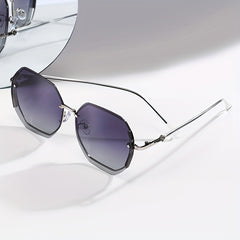 Men Hexagon Frame Sunglasses UV Summer Sunglasses