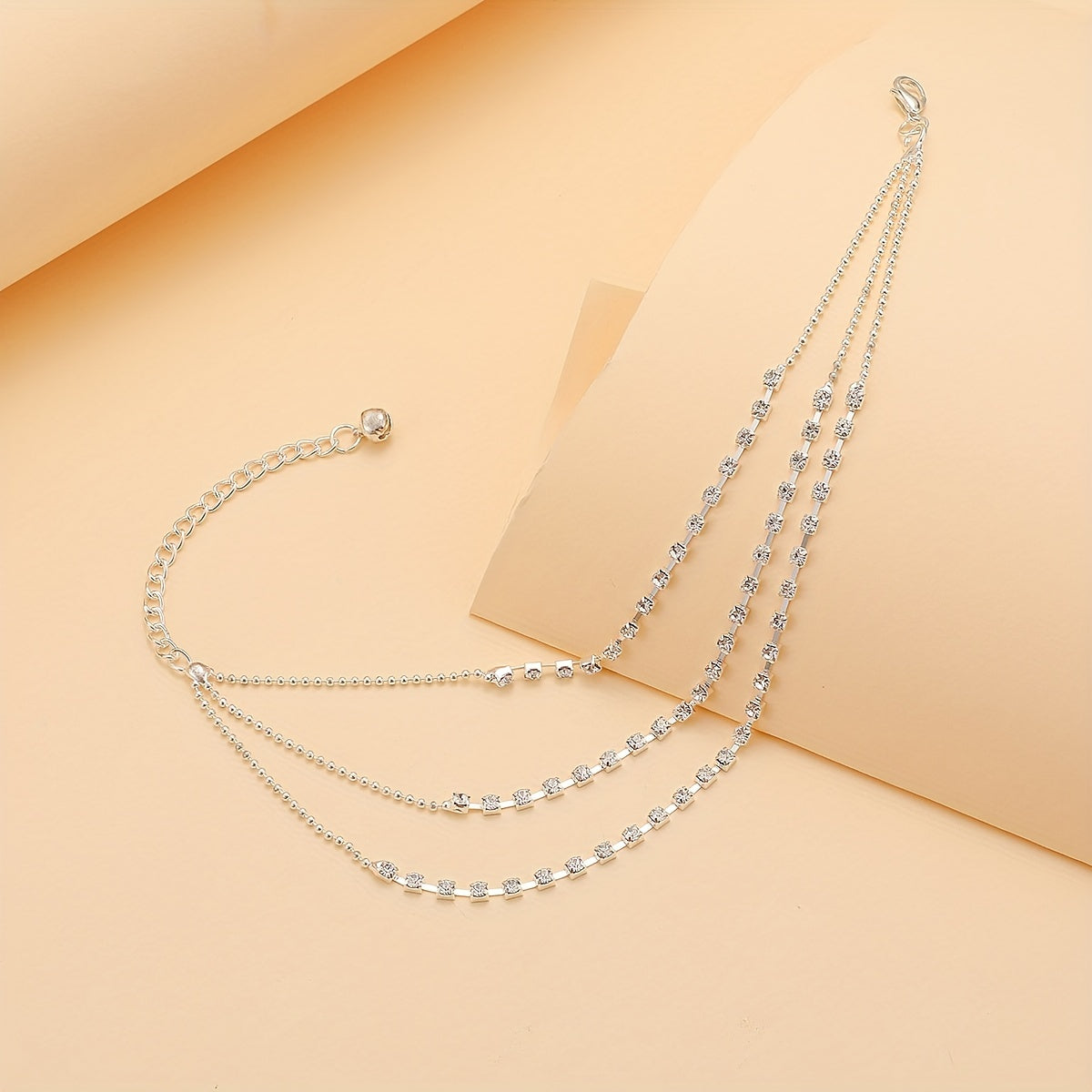 Three Layer Multilayer Chain Anklet For Women Bead Chain
