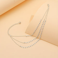 Three Layer Multilayer Chain Anklet For Women Bead Chain
