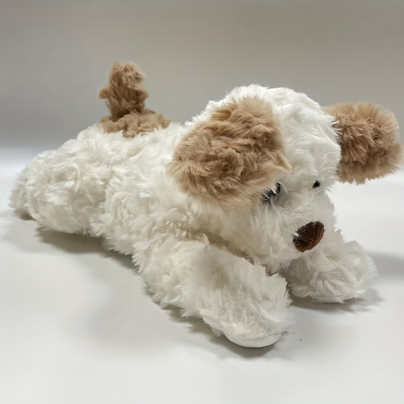 Plush Dog Toy Adorable Brown & Puppy Designs Soft Polyester for Holiday Decor