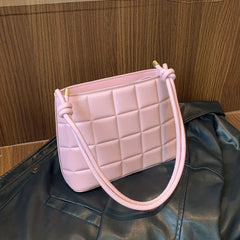 Underarm Bag PU Leather Textured Baguette Bag