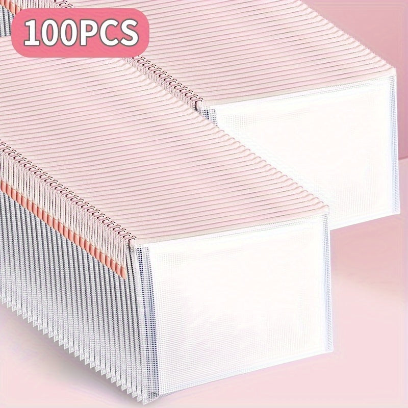 100pcs Mesh File Bag Waterproof Office School Travel Bag