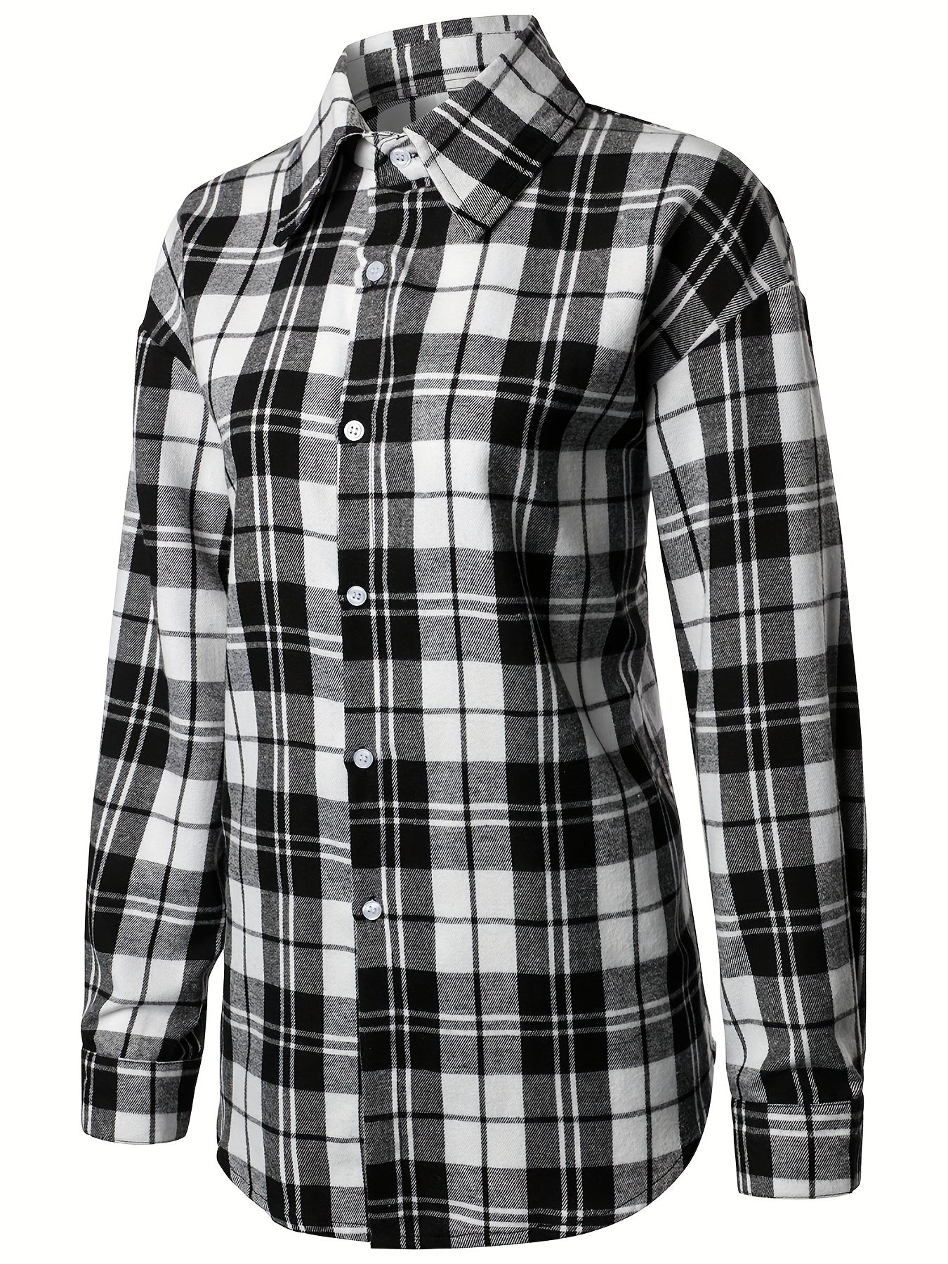 Plaid Long Sleeve Shirt Outdoor Casual Loose Shirt