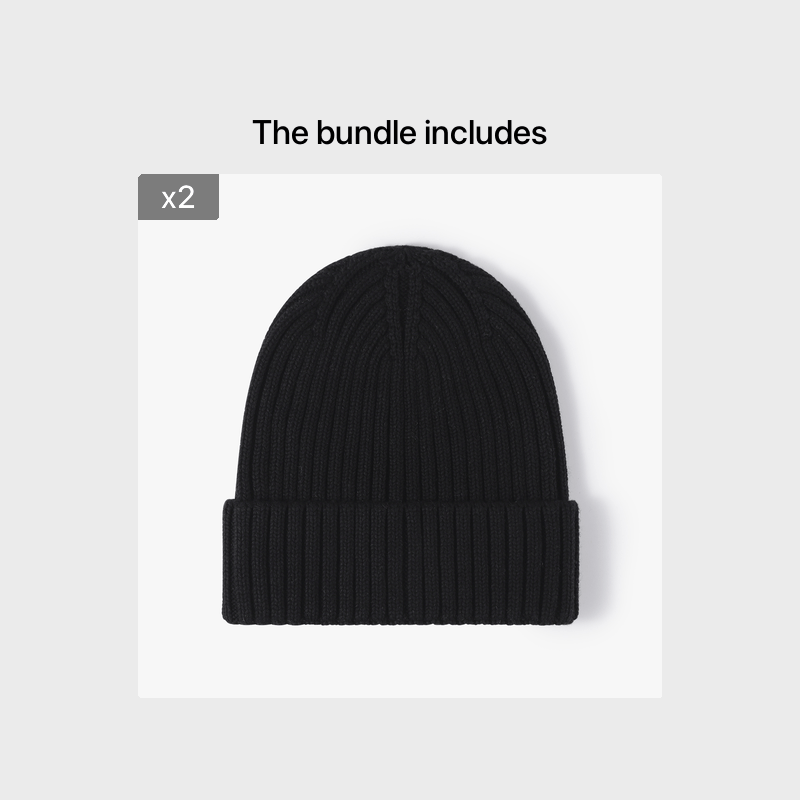 Men's Winter Knitted Cuffed Beanie Hat Ear Protection