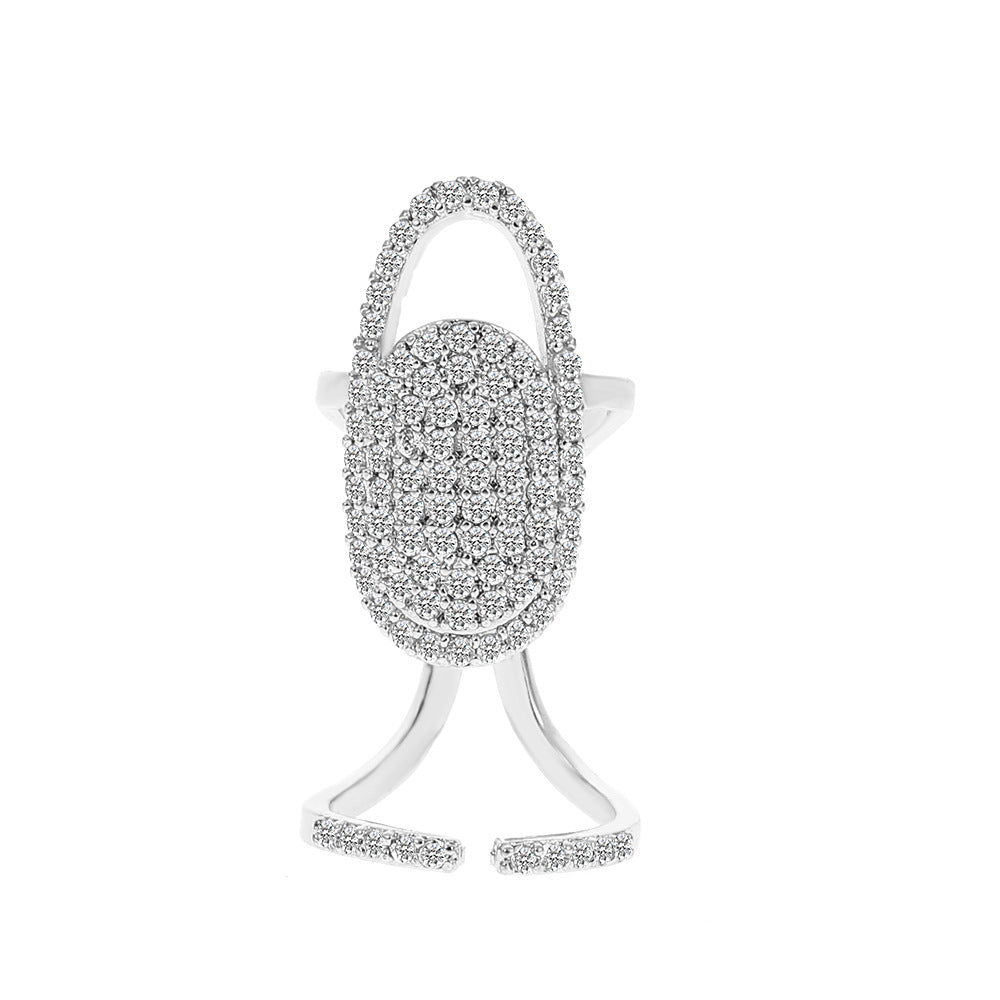 Geometric Diamond Open Nail Ring Temperament Manicure Set Ring