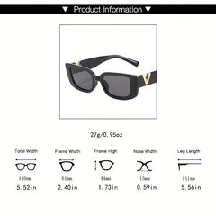 Hip Hop Square Sunglasses UV400 Anti Glare Beach Party Glasses