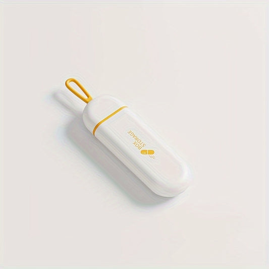 Compact 3 Compartment Pill Organizer Portable Pill Box with Lanyard