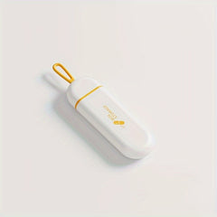 Compact 3 Compartment Pill Organizer Portable Pill Box with Lanyard