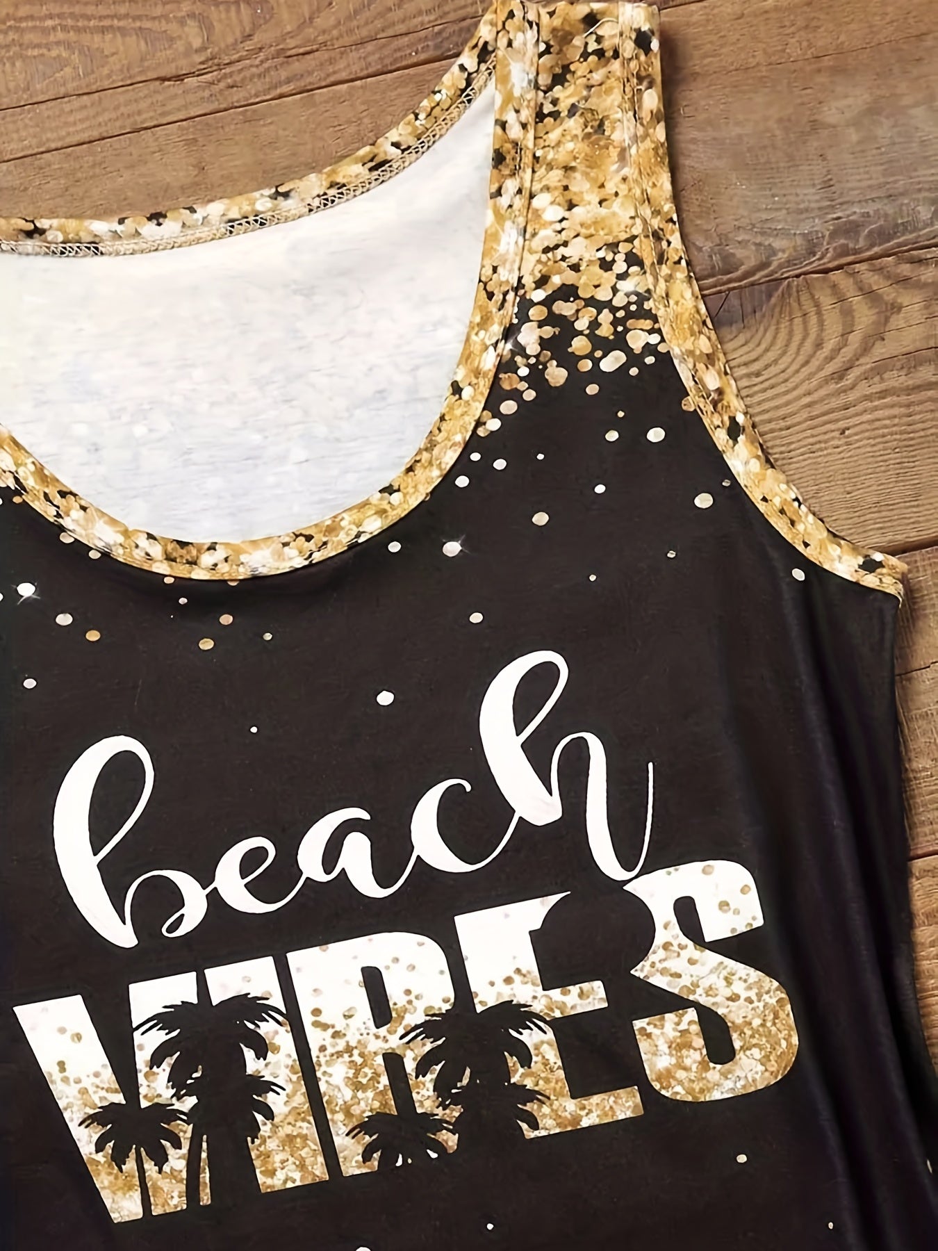 Sleeveless Letter Print Tank Top for Summer