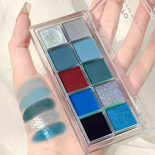 Denim Eyeshadow Palette Matte Satin Pearly Finish