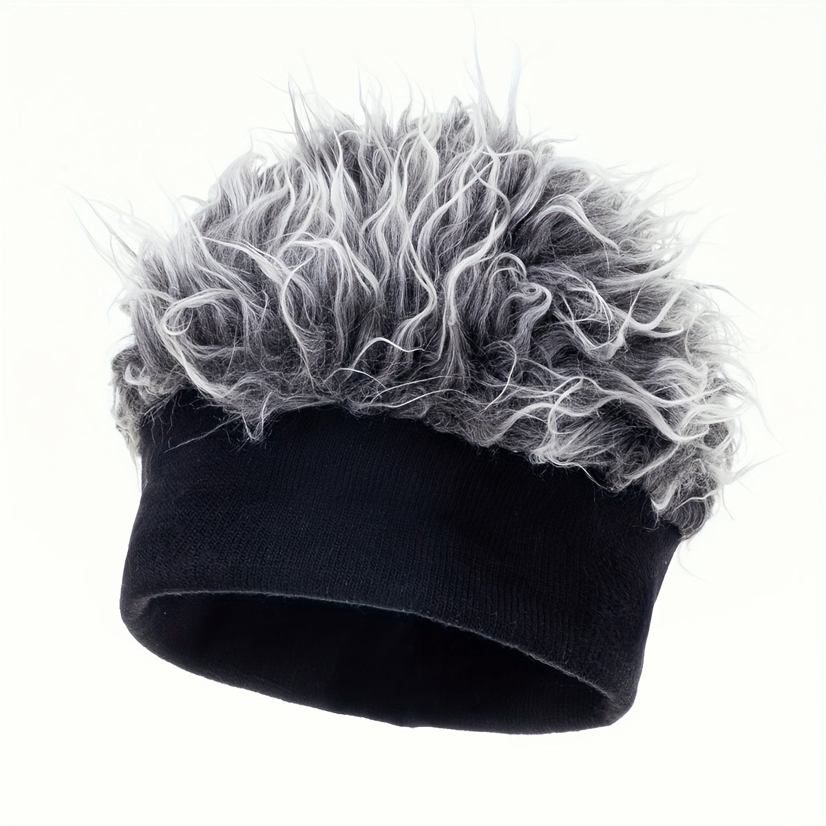 Leopard Print Wig Headband Elastic Hip Hop Beanie Unisex Knitted Hat