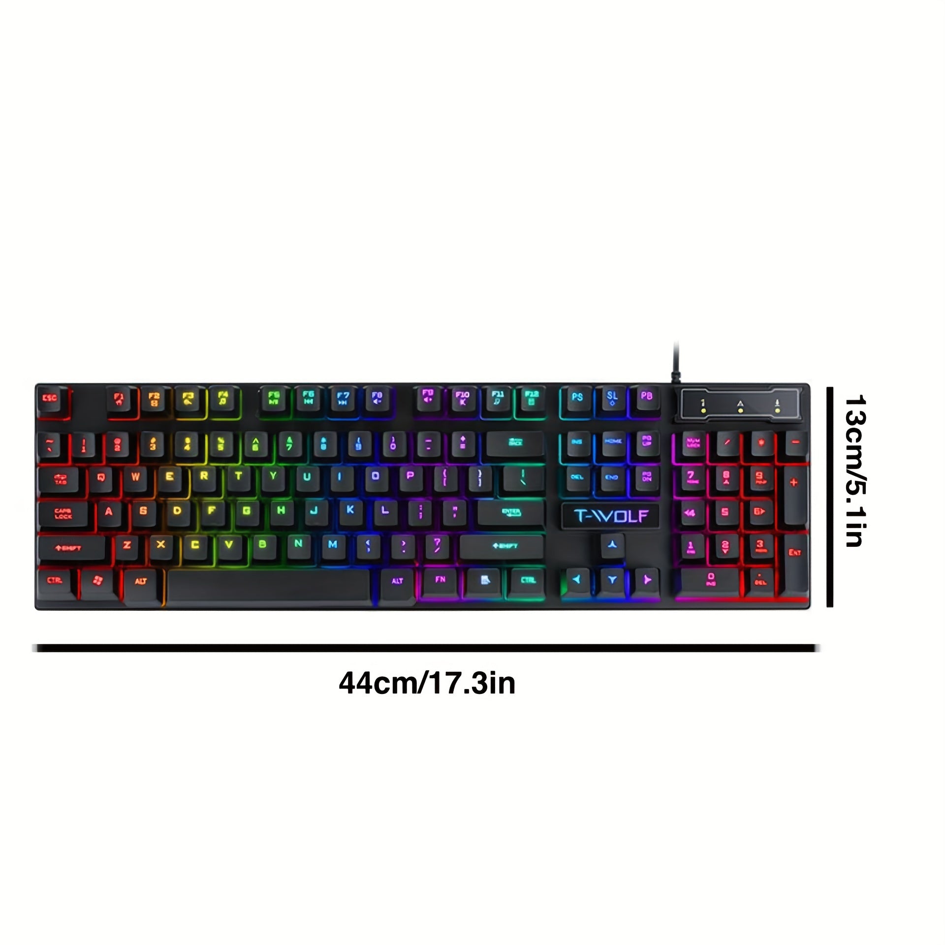 Gaming Mouse And Keyboard Set USB Wired Light Up For Gamer